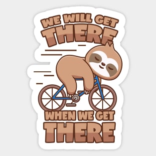 Sloth on bike Sticker